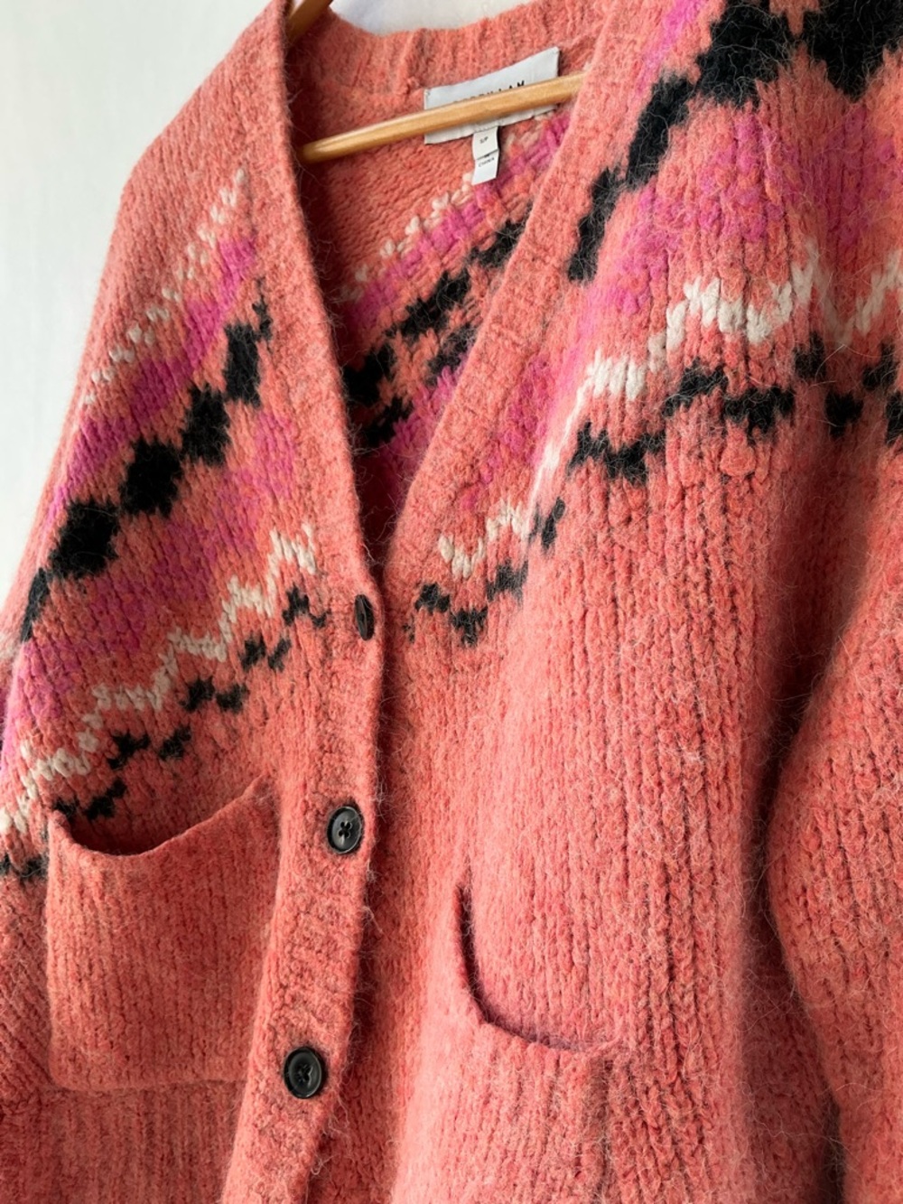 Derek Lam 10 Crosby Orange Cottagecore Alpaca & Wool Blend Cardigan Size Small - Picture 6 of 13